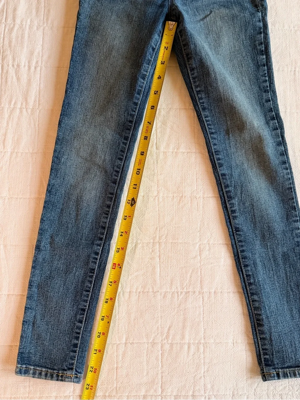 GAP Denim Girls Size 8 Stretch Super Skinny Jeans Medium Wash Adjustable Waist